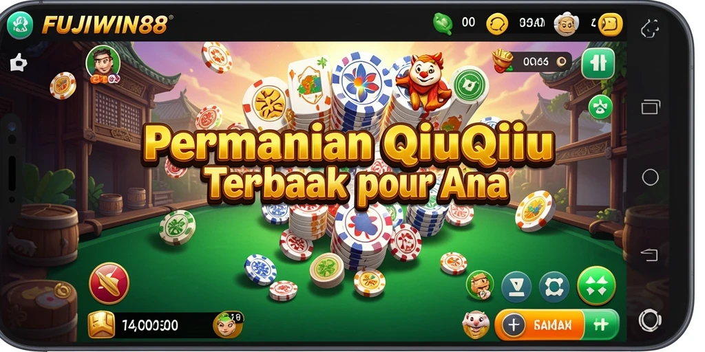 Tampilan menarik dari gameplay QiuQiu di FUJIWIN88.