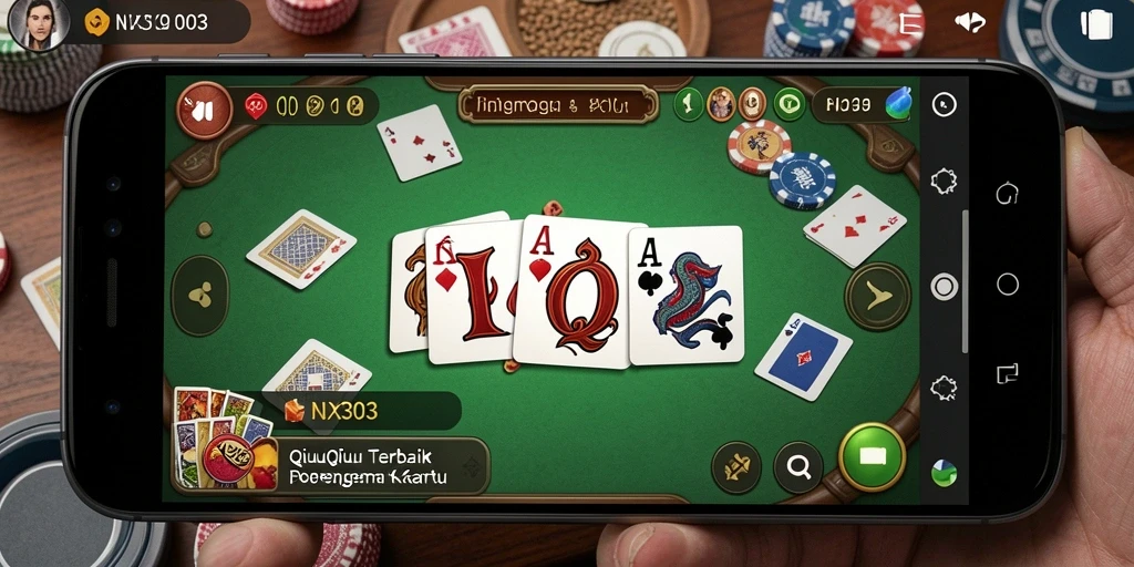 Screenshot gameplay NX303 menampilkan aksi seru permainan QiuQiu.