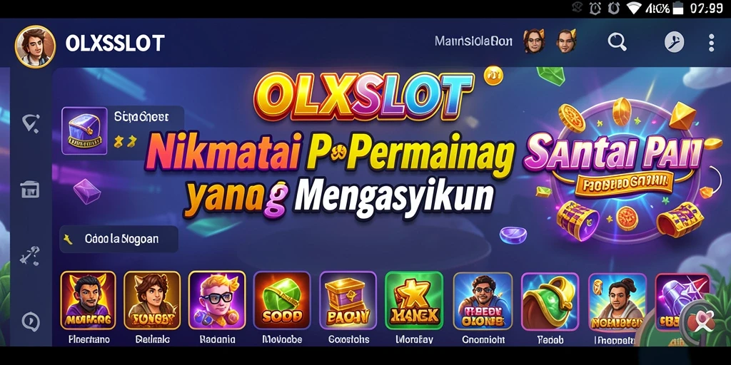Screenshot menunjukkan gameplay OLXSLOT yang penuh warna dan menyenangkan.