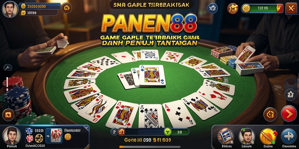 Tampilan gameplay Gaple yang seru dan interaktif di PANEN88.