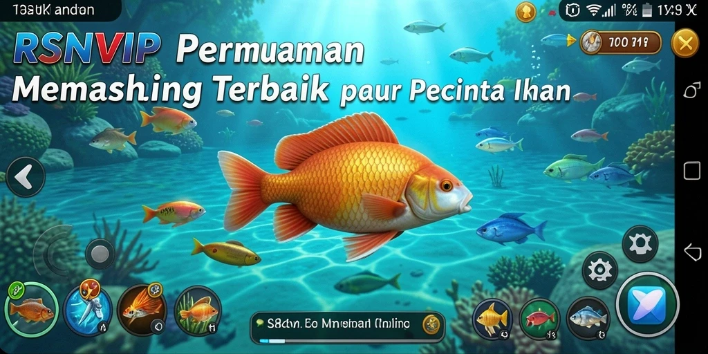 Tampilan gameplay RSNVIP yang memukau saat menangkap ikan.