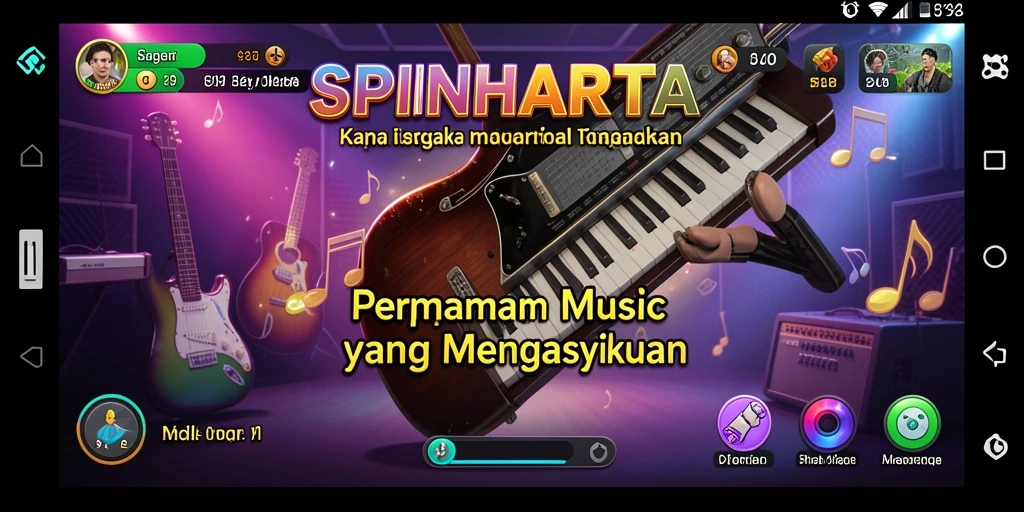 Tampilan gameplay SPINHARTA yang seru dan interaktif.